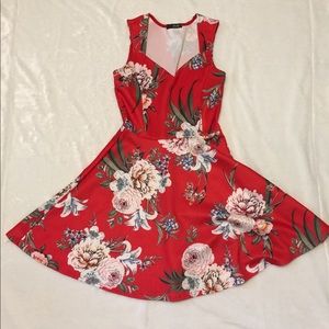 Fit and flare floral sundress.